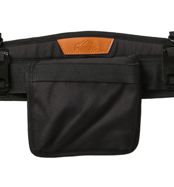 Perkins Builder Brothers Essential Tool Belt Clip-On Rear Pocket, Ideal for Chalk Line & Small Accessories, Black