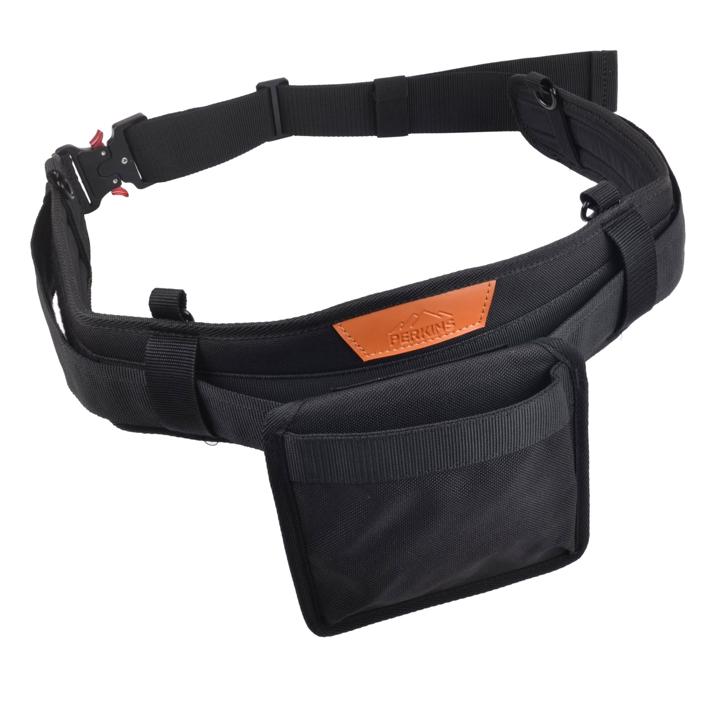 Perkins Builder Brothers Essential Tool Belt Clip-On Rear Pocket, Ideal for Chalk Line & Small Accessories, Black